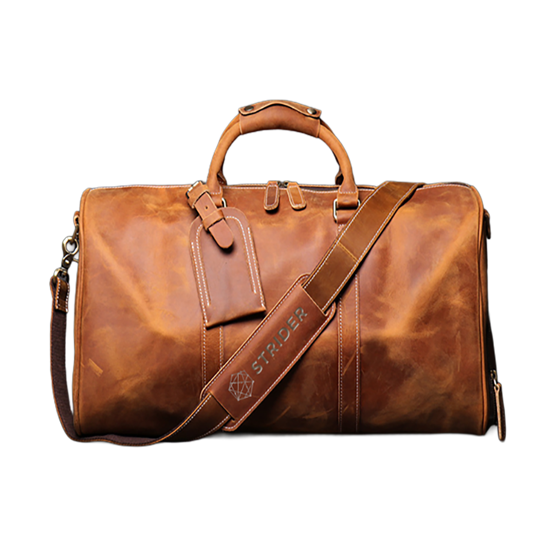 Leather Travel Duffel Bag